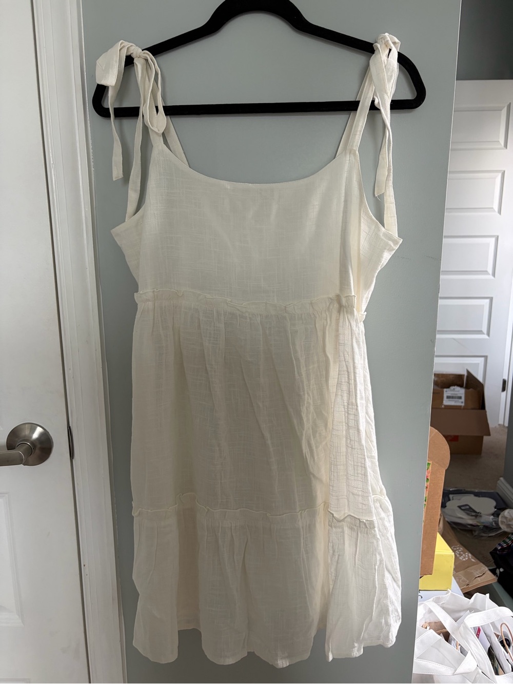 White swimsuit coverup
